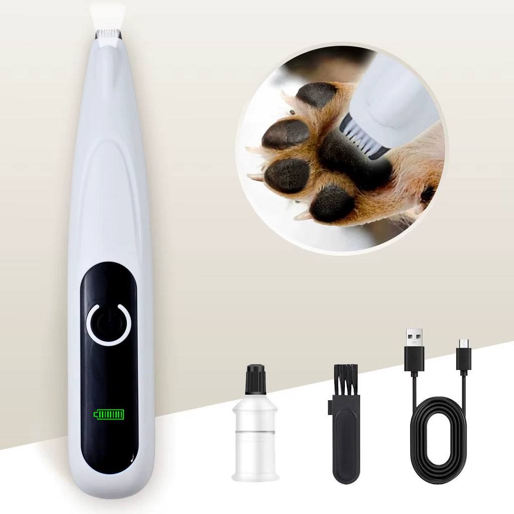Professional Pet Grooming Trimmer with LED Light Dog Cat Paw Ear Face Foot Clipper Hair Shaver Machine for Pet Care