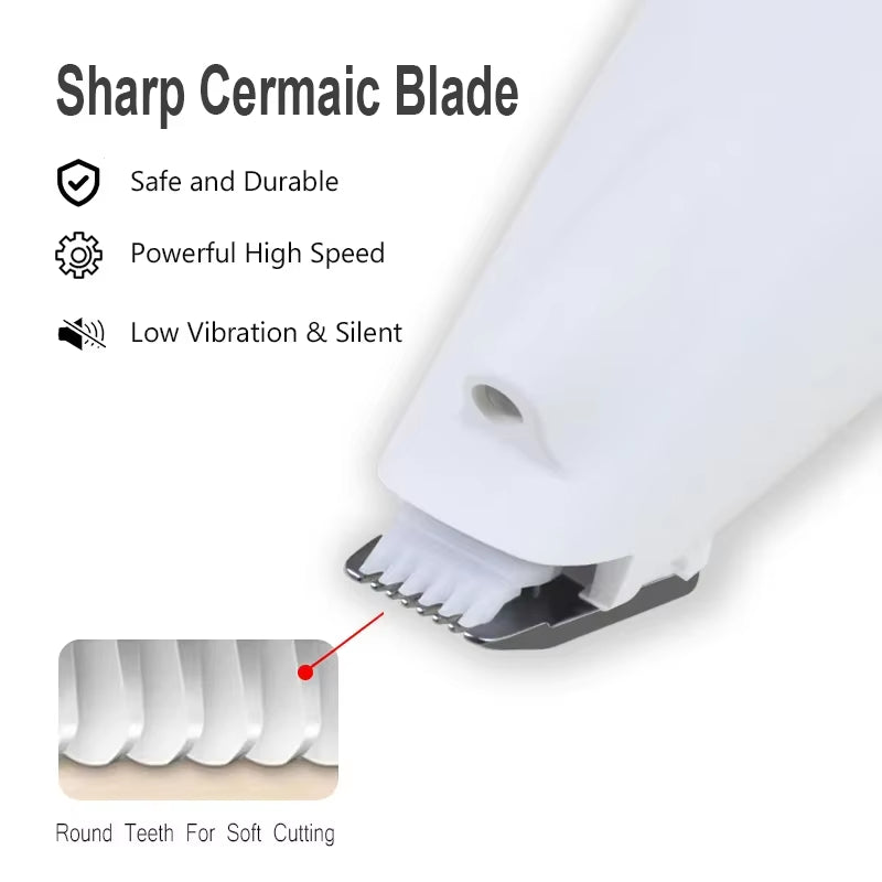 Professional Pet Grooming Trimmer with LED Light Dog Cat Paw Ear Face Foot Clipper Hair Shaver Machine for Pet Care