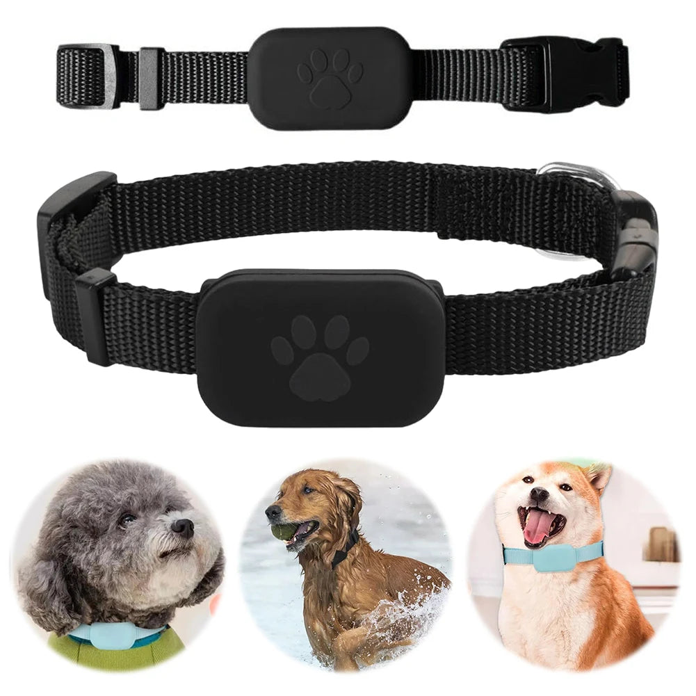 Pet GPS Tracker with Adjustable Collar Dog Tracker Smart Pet Locator Cat Tracker for Dogs and Cats