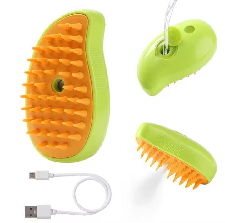 3-in-1 Electric Pet Grooming Brush — Steam Comb for Cats & Dogs, Hair Removal & Massage