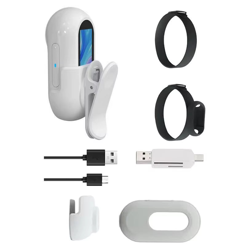 Pet Collar Camera HD 1080P Mini Sports Camera with Screen Video Recording Outdoor Wireless Camera Collar Pet Cat Safety Supplies